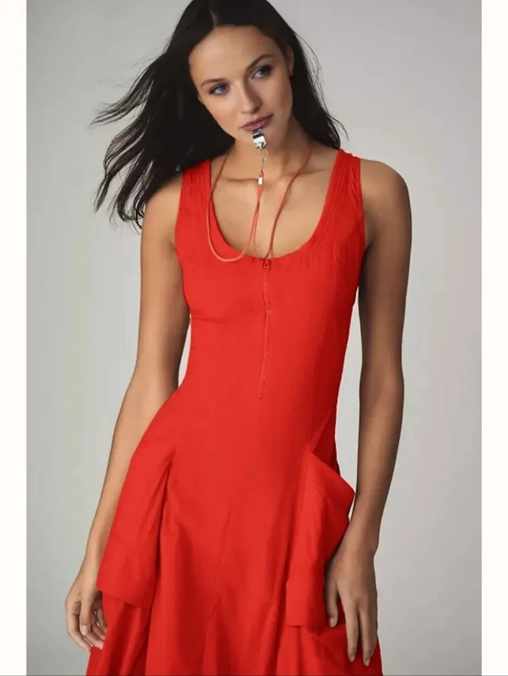 $148 Daily Practice Fastpack Bubble-Hem Midi Dress Size Large - Picture 2 of 11